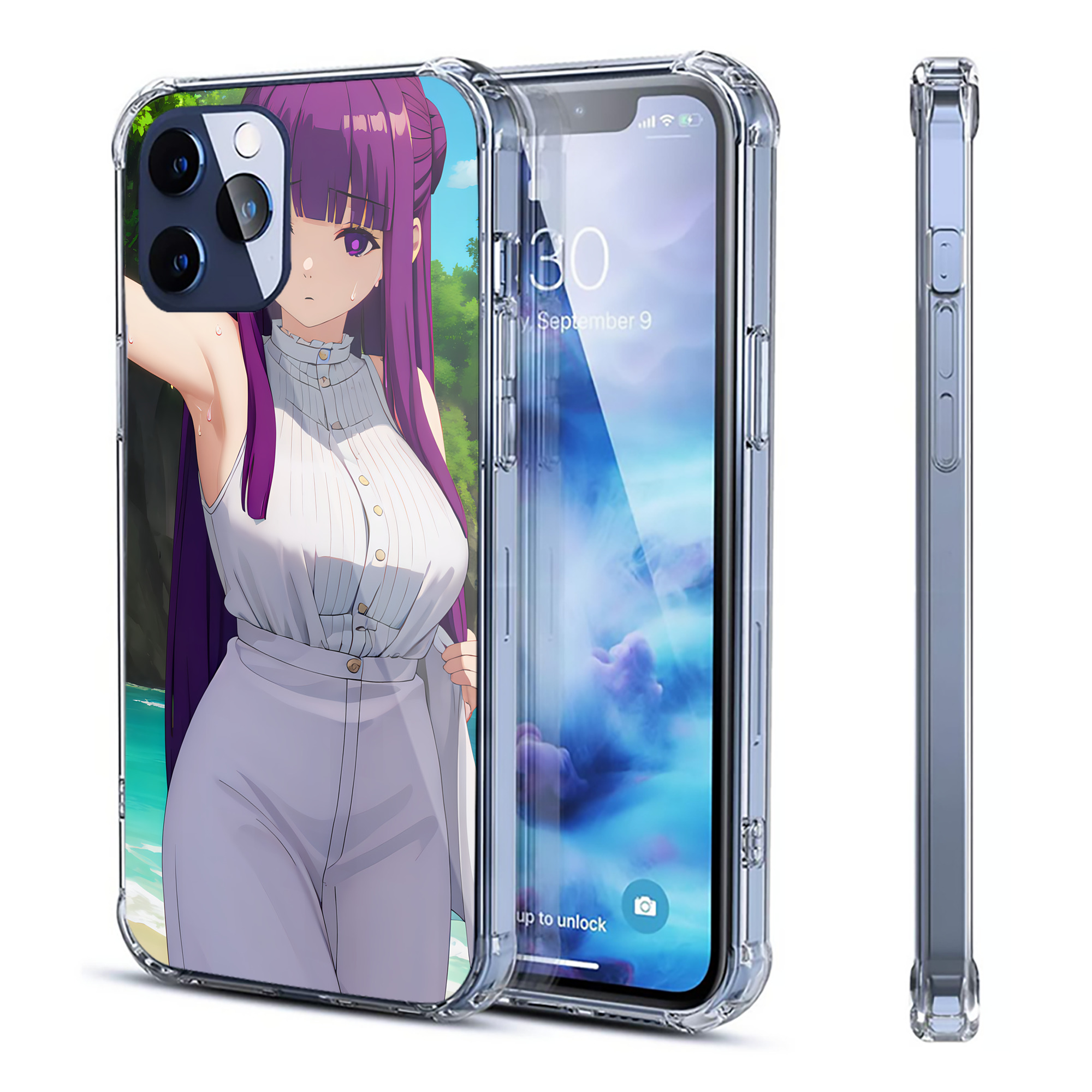 （画像用） 葬送のフリーレン Frieren 【iPhone 12シリーズ対応】透明スマホケース（クリアソフトケース）